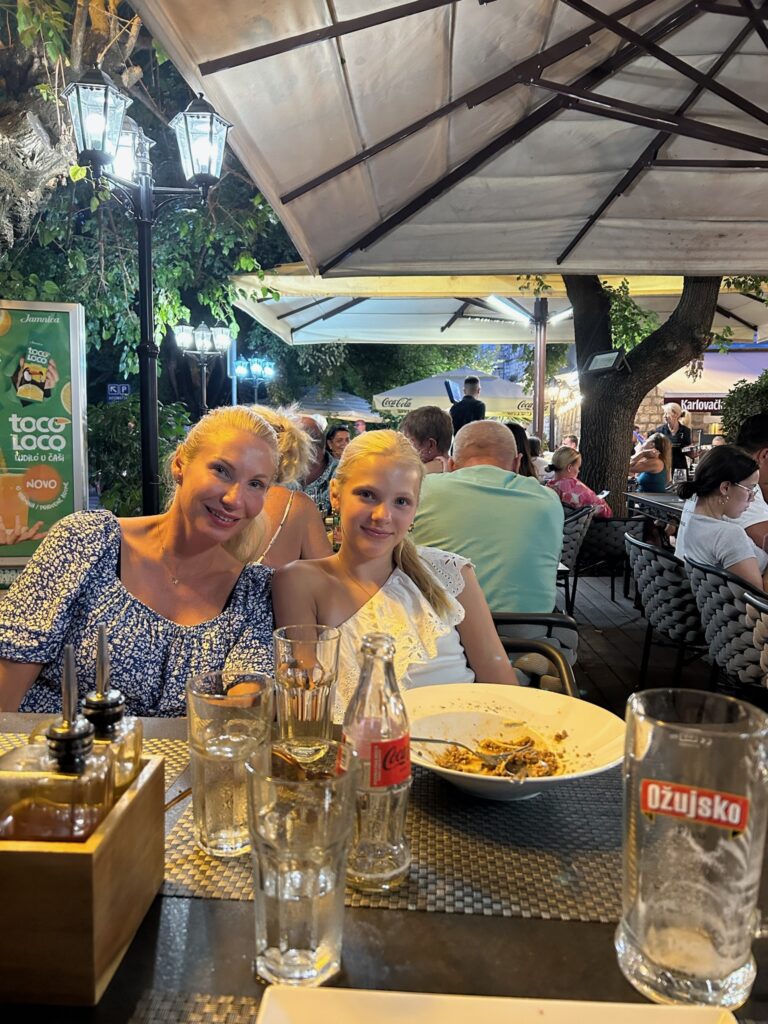 Middag i Trogir, Kroatien